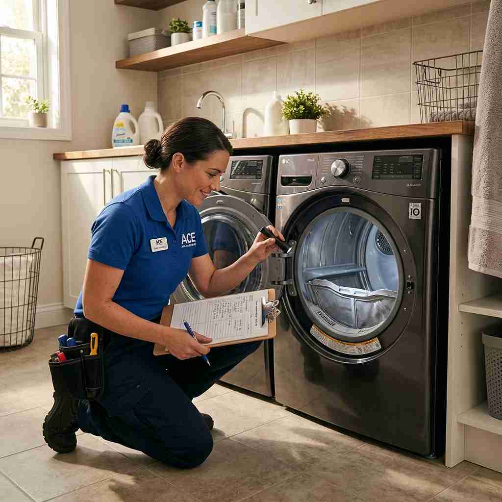 Fixvero Technician Evaluating Dryer Repair Pricing in Upper West Side